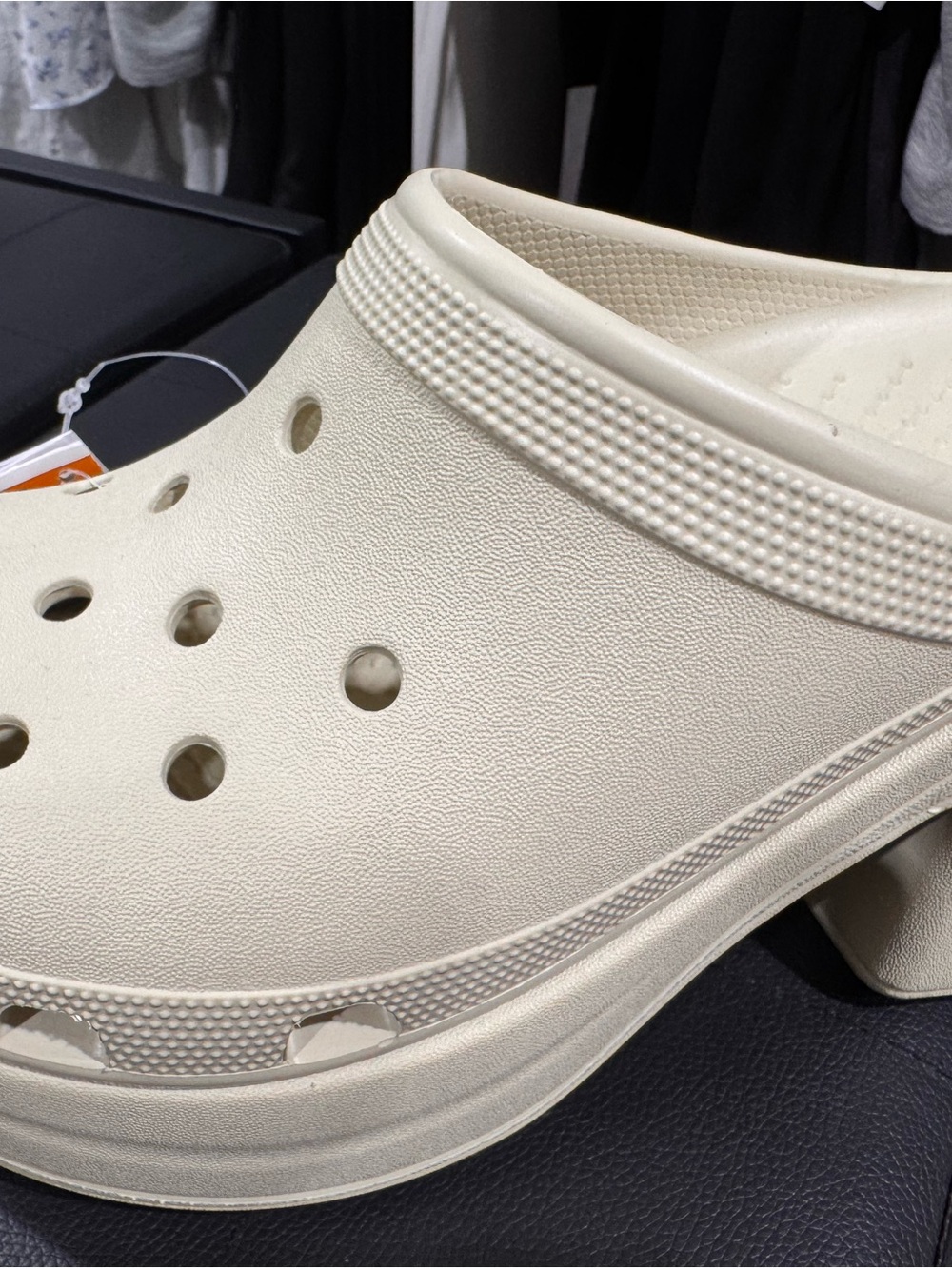 CROCS Classic Clog Platform in Cream